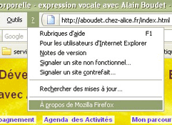 Firefox, &agrave; propos