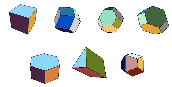 7 polyèdres simples qui remplissent l'espace