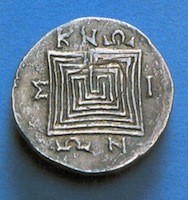 labyrinthe sur une pièce de Cnossos