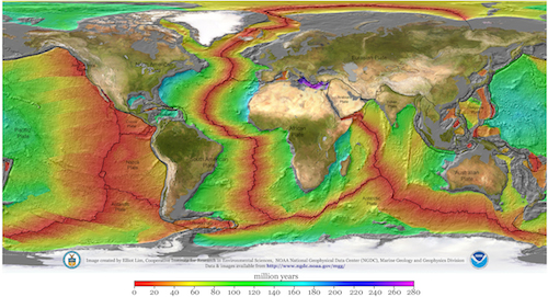 carte des plaques tectoniques