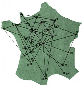 Lignes orthoténiques selon Aimé Michel en 1954